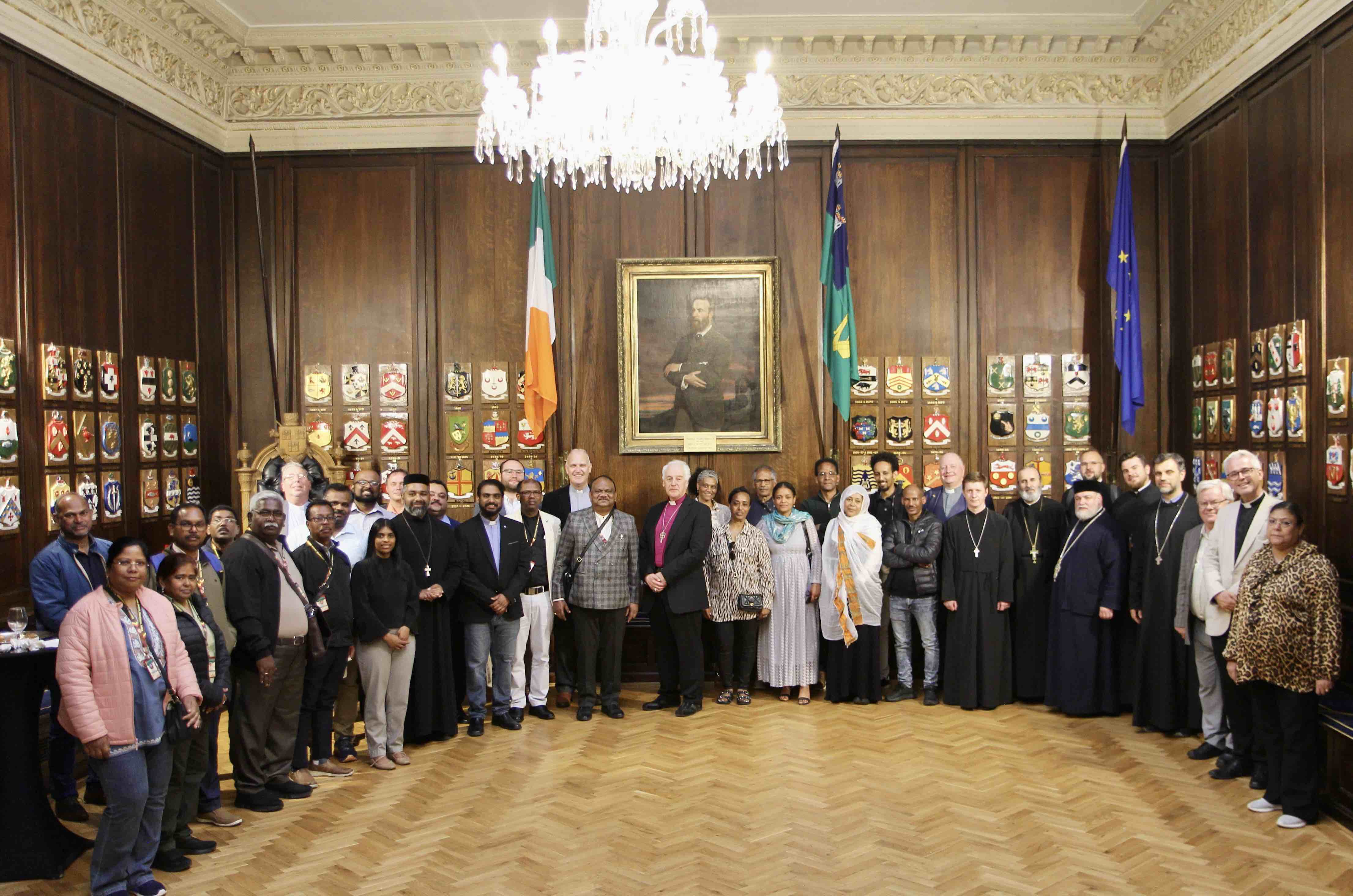 With many friends in Dublin's Mansion House.