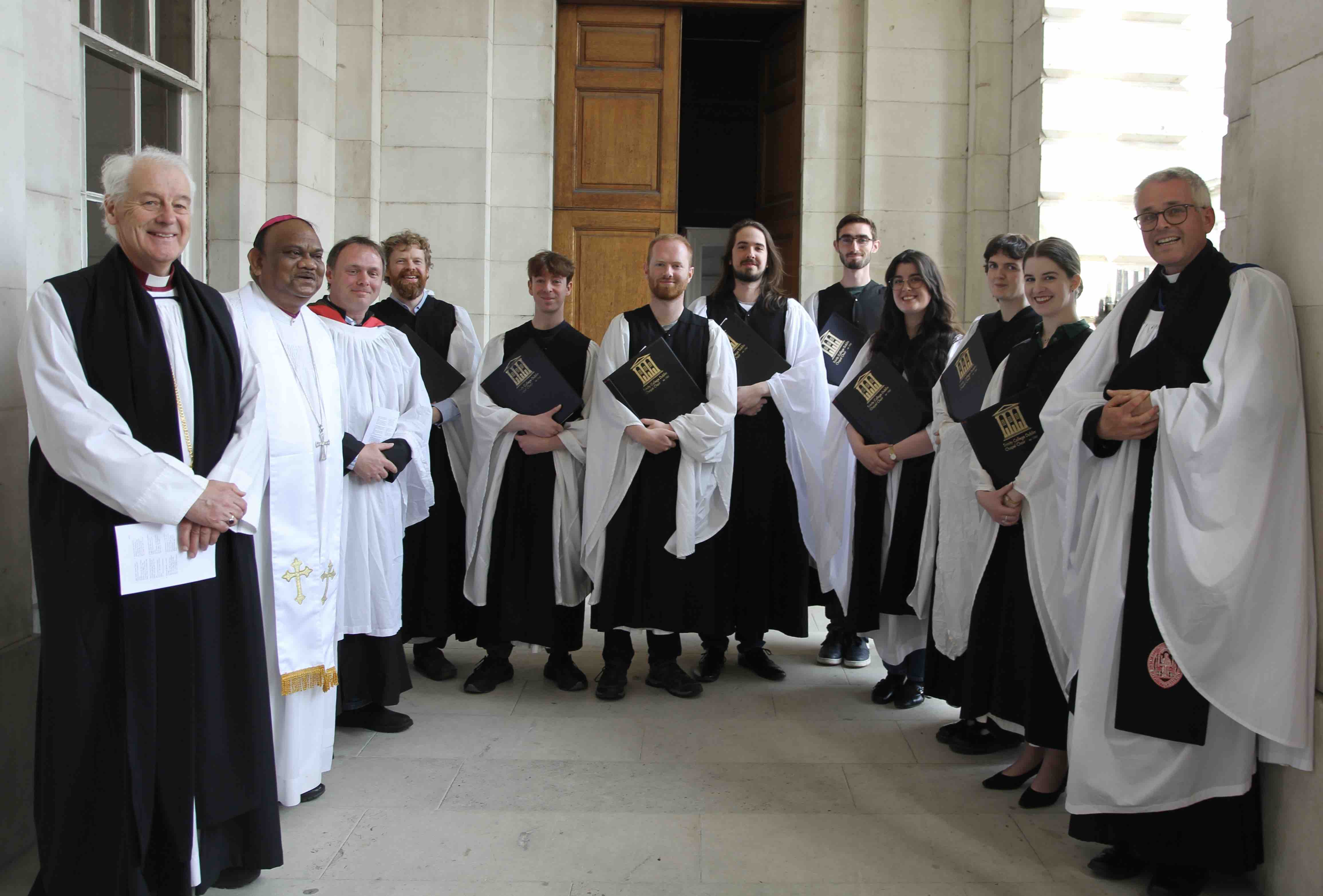 With the choir after Evensong in TCD Chapel.