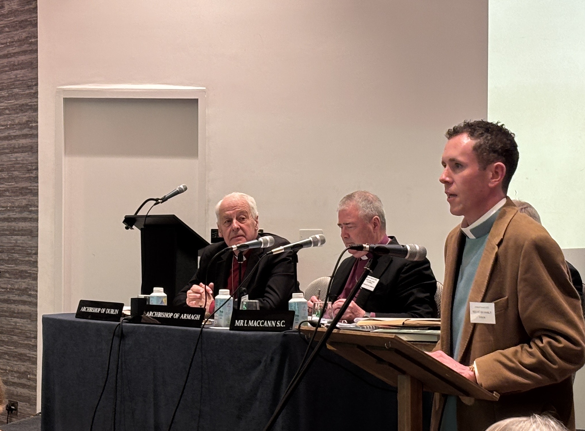 The Revd Sean Hanily speaking at General Synod.