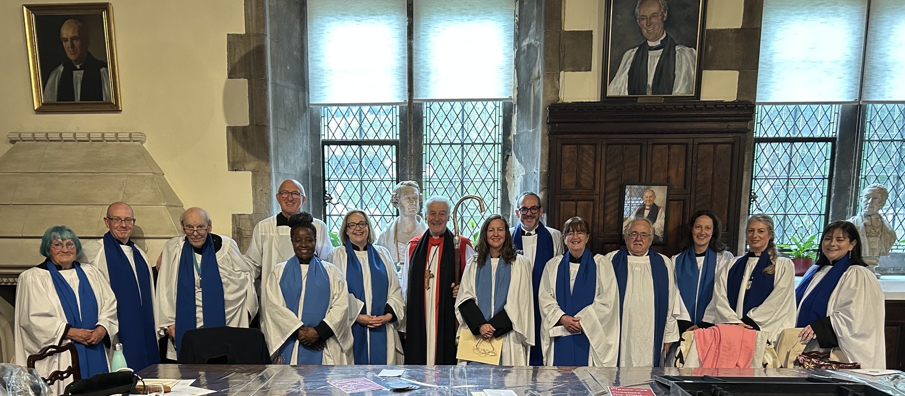 The newly commissioned lay readers with their colleagues and the Archbishop.