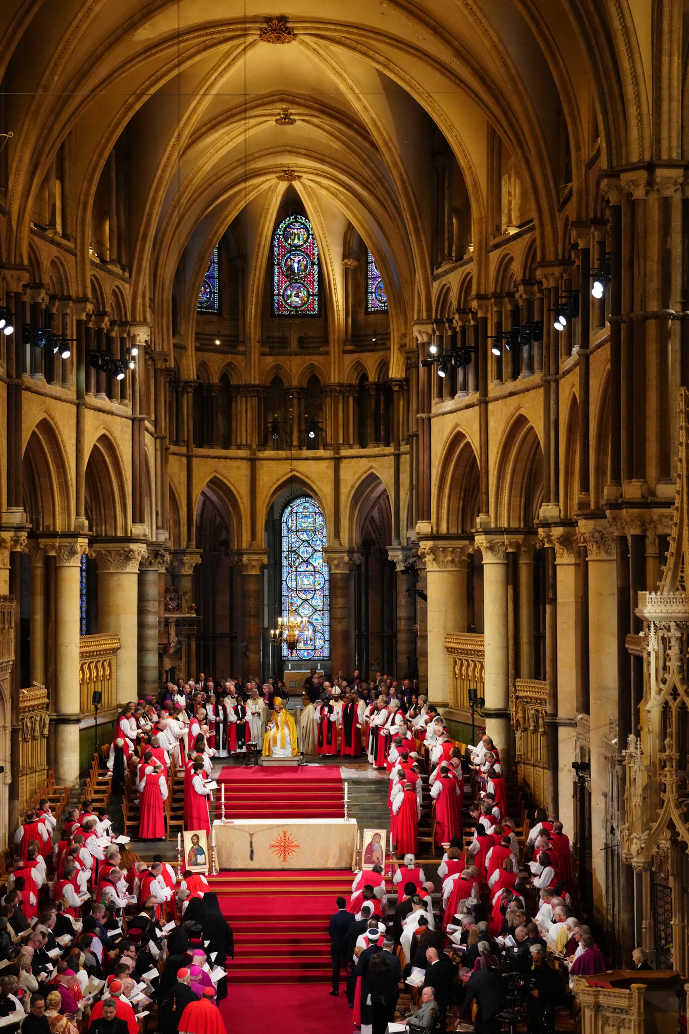 During the service of installation of the Archbishop of Canterbury.