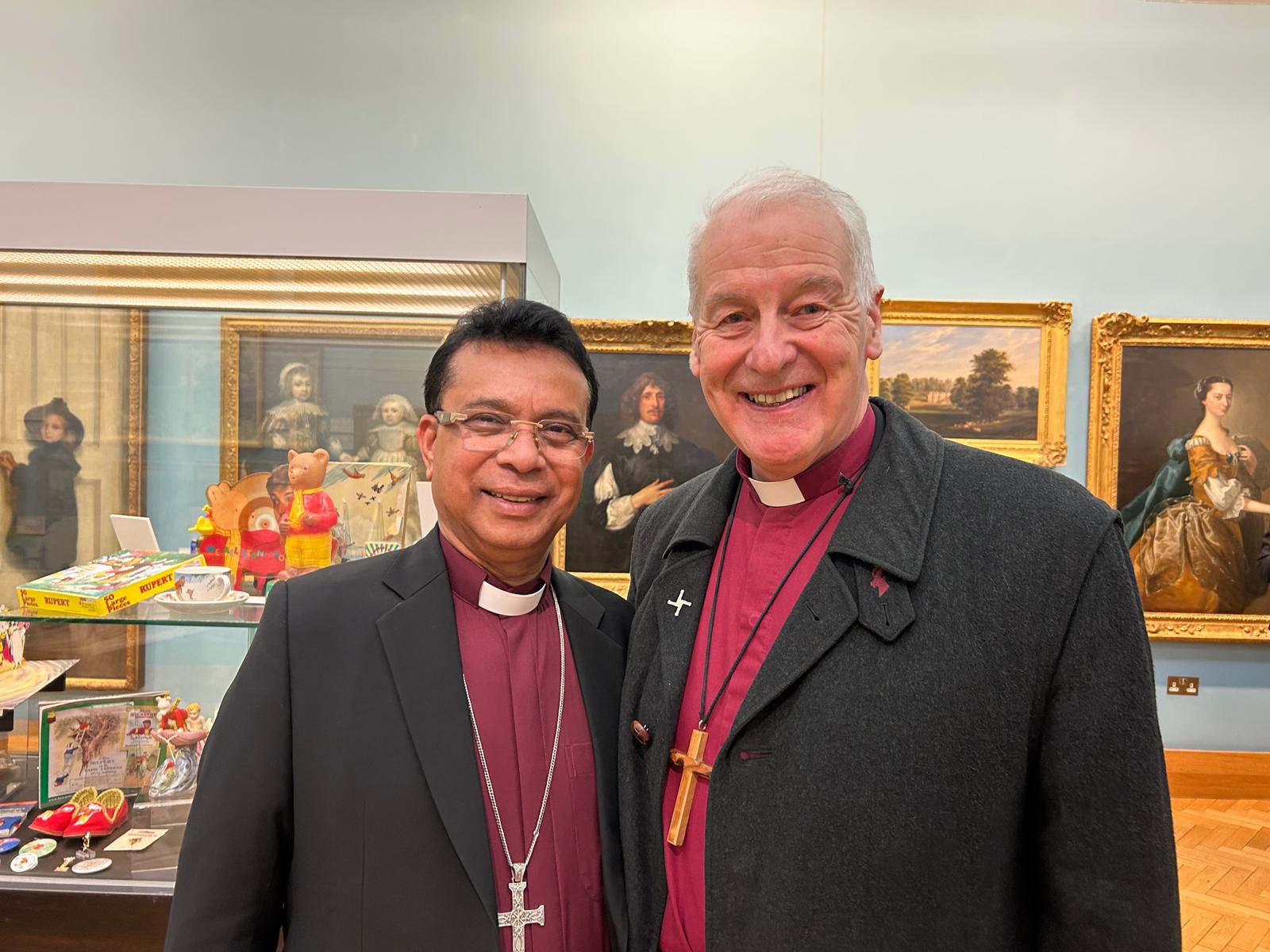 Archbishop Michael Jackson with the Moderator of the Church of North India, the Most Revd Paritosh Canning, Bishop of Calcutta