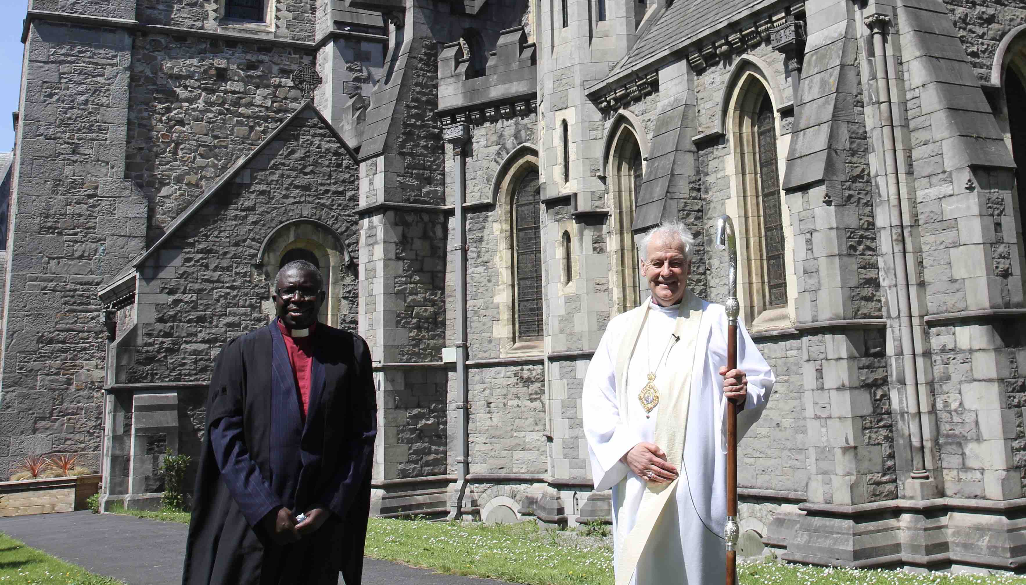 The Revd Dr Sahr Yambasu and Archbishop Michael Jackson.