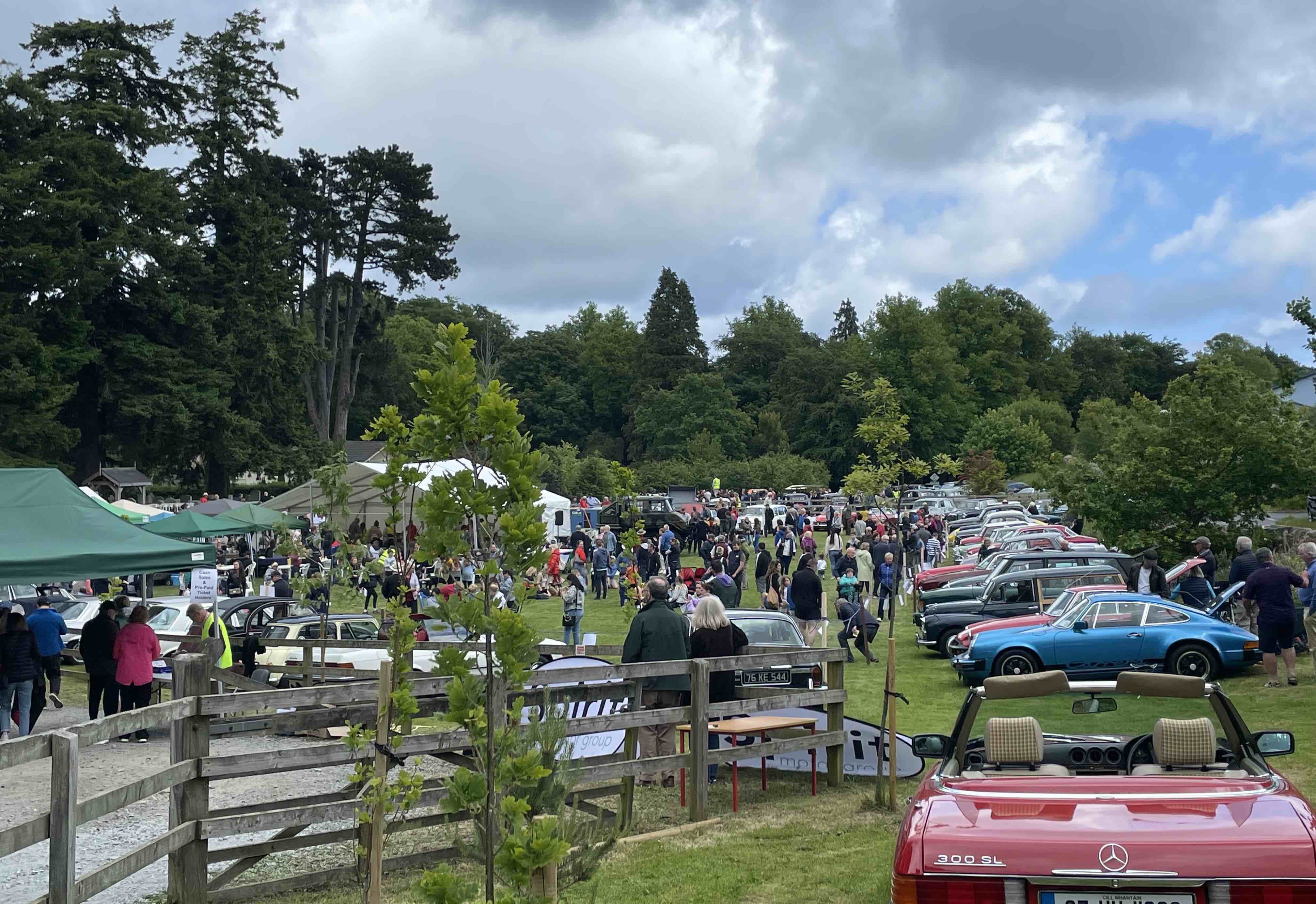 People flocked to see over 100 cars in the grounds of Powerscourt Parish Church.