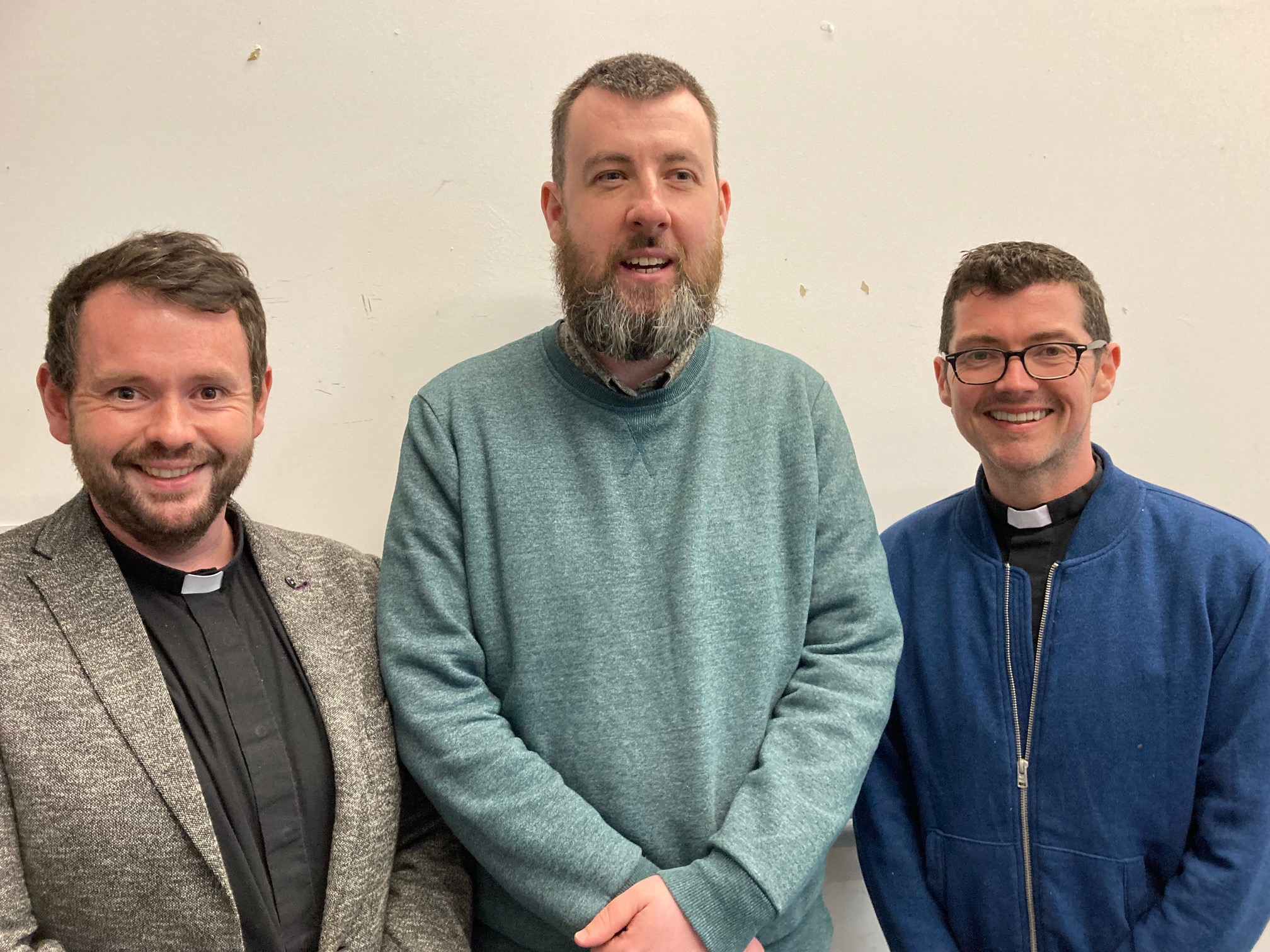 Revd Mark Gallagher, Paudie Hollie and Revd Chris Mac Bruithin.