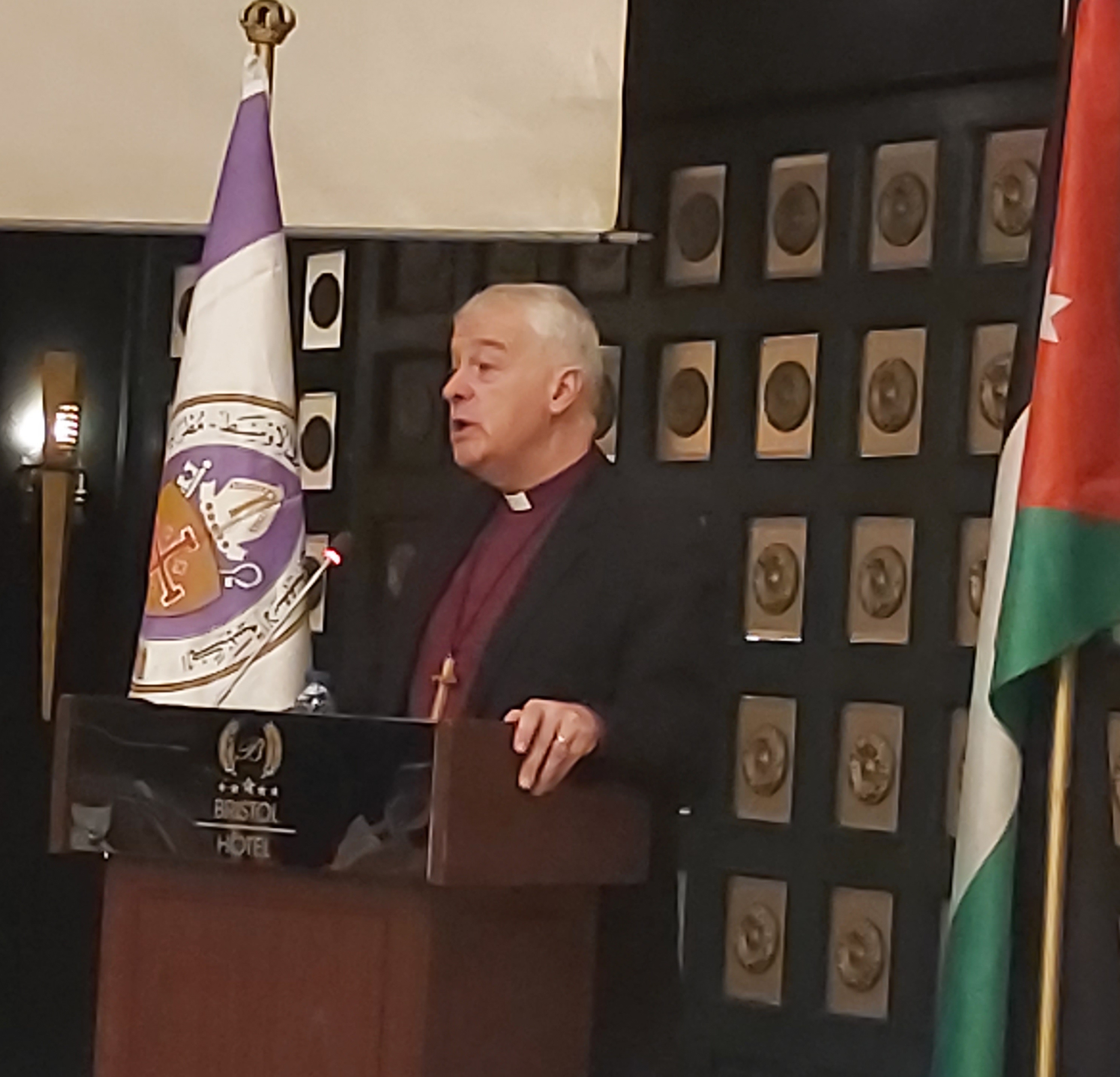 Archbishop Jackson addressing Majma.