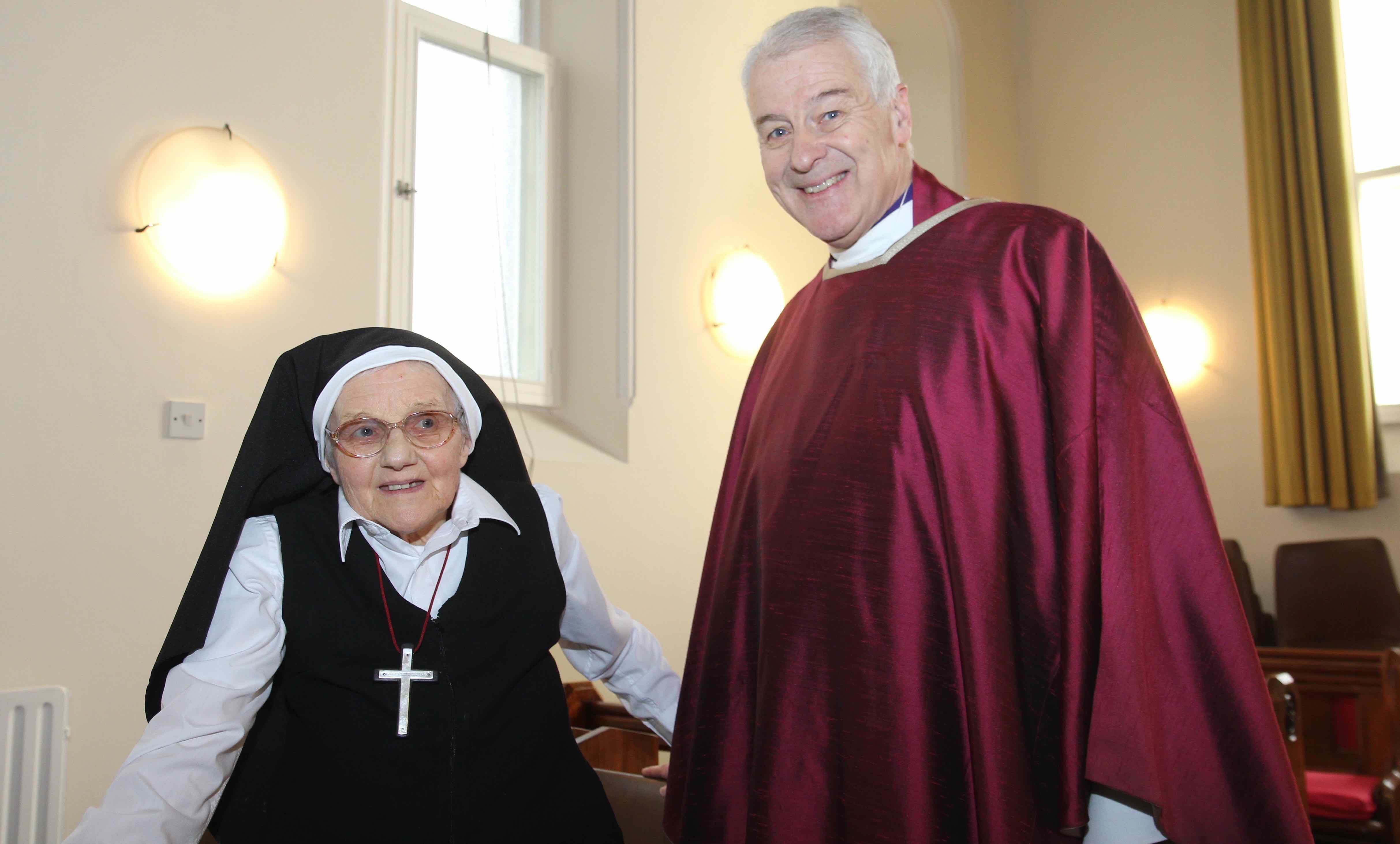 Sr Verity Anne and Archbishop Michael Jackson.