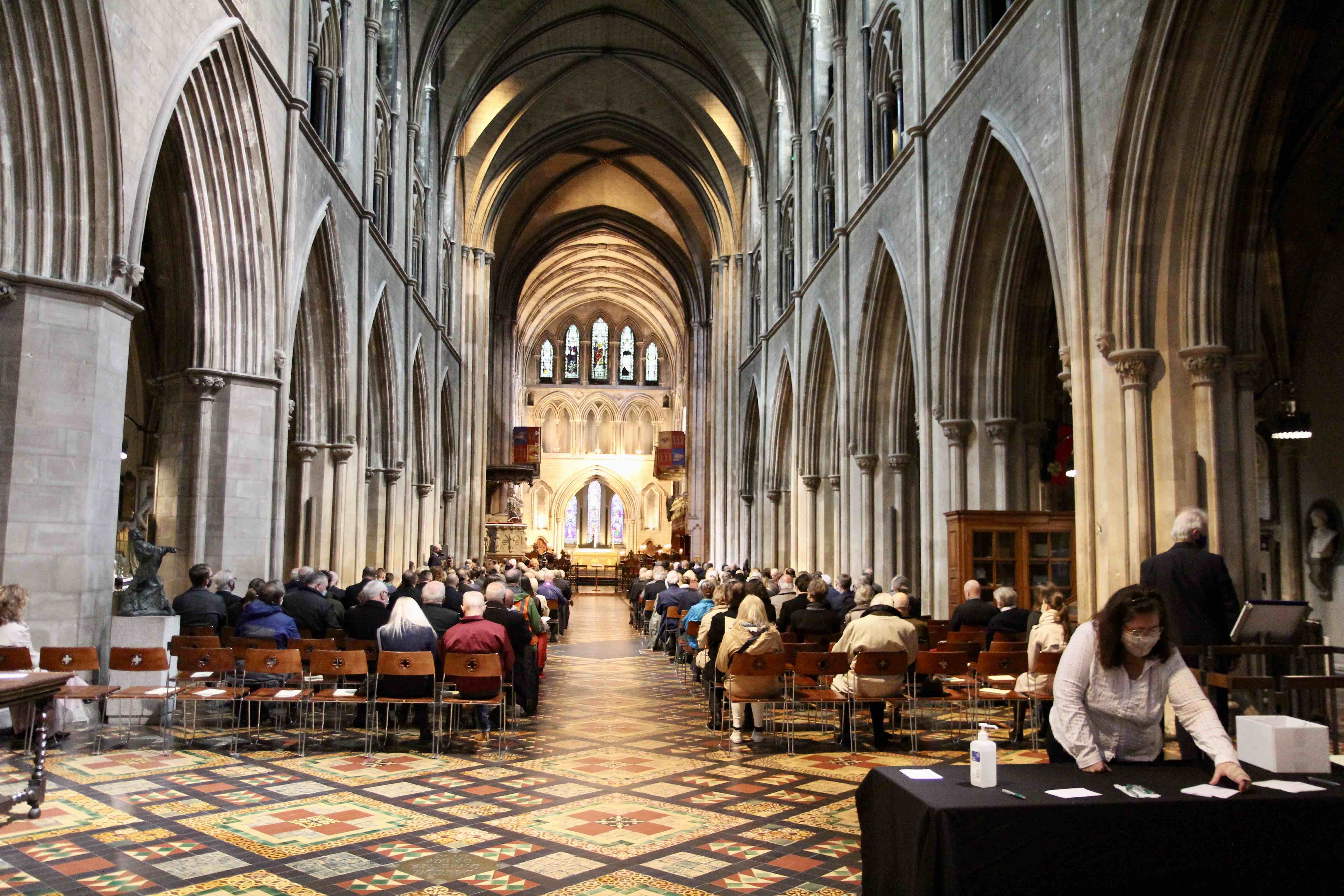 The congregation in St Patrick's Cathedral for the Remembrance Sunday service.