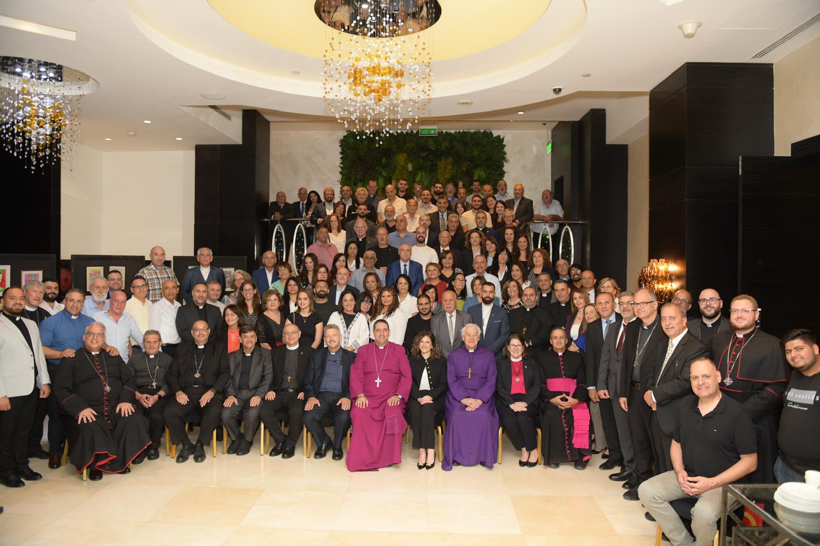 Laity and clergy of the Diocese of Jerusalem and their visitor from other churches and partner organisations at Majma.