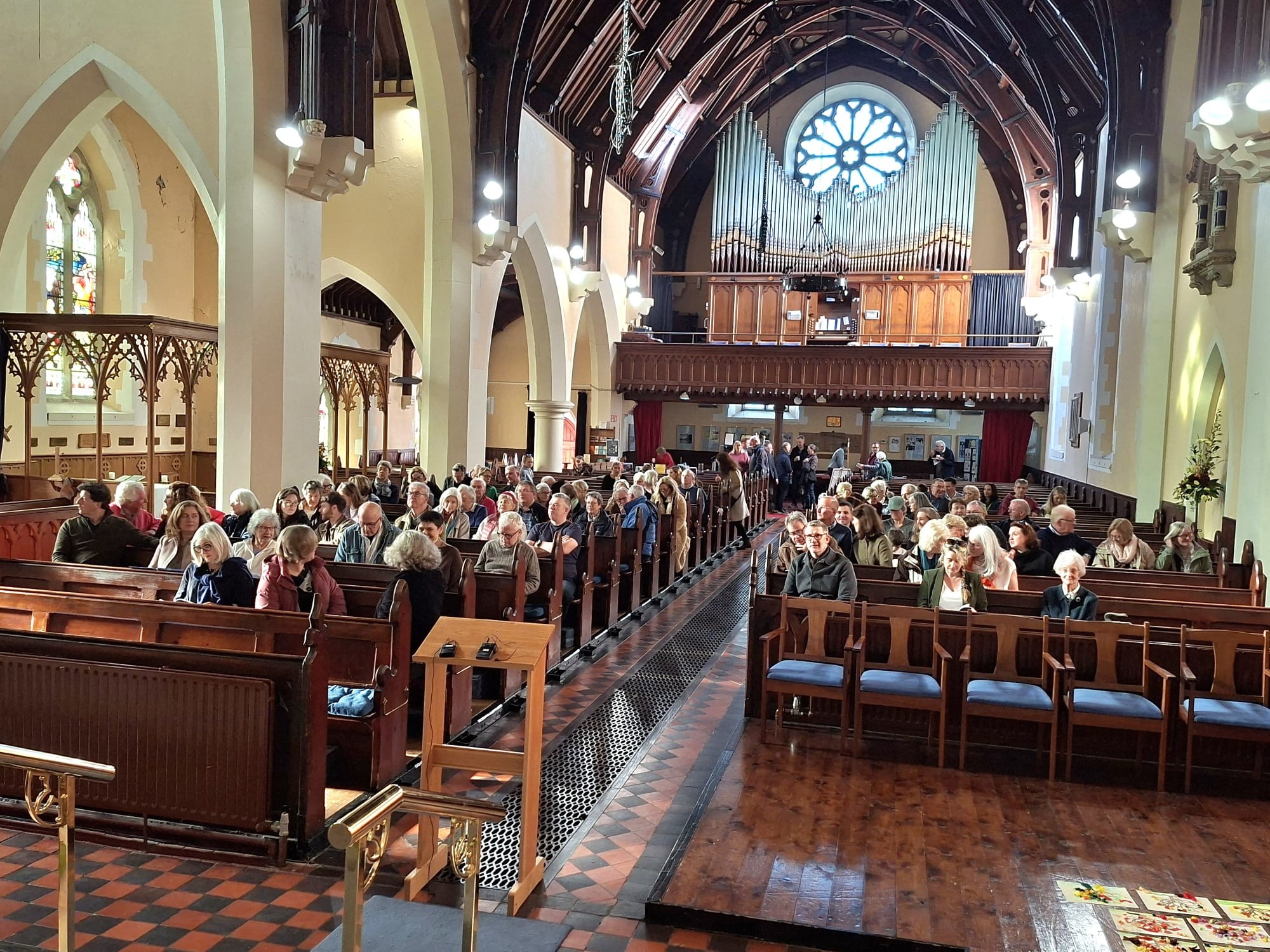 A large crowd filled Zion Parish Church for the book launch.