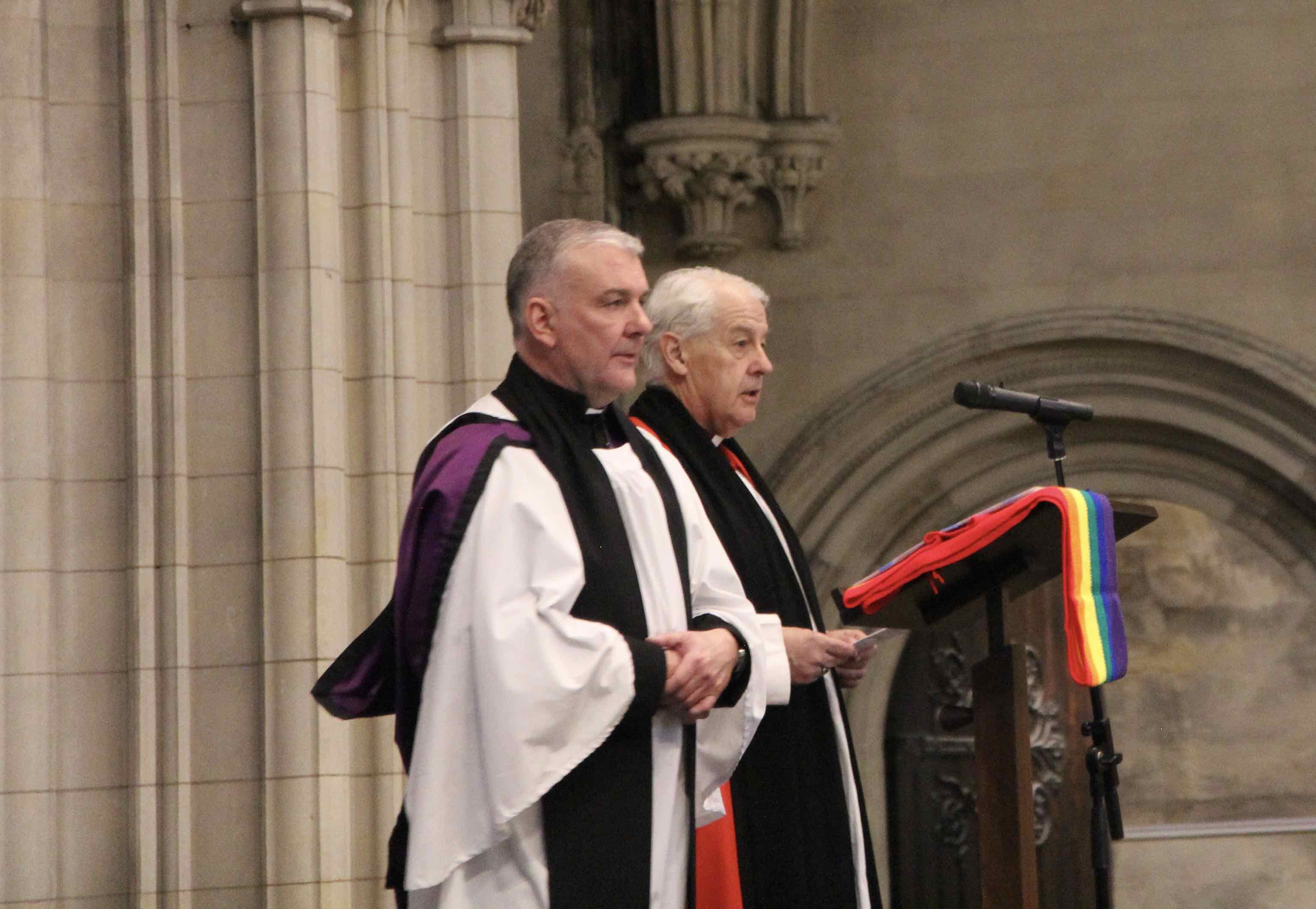 The Revd Mike Buchanan and Archbishop Michael Jackson.