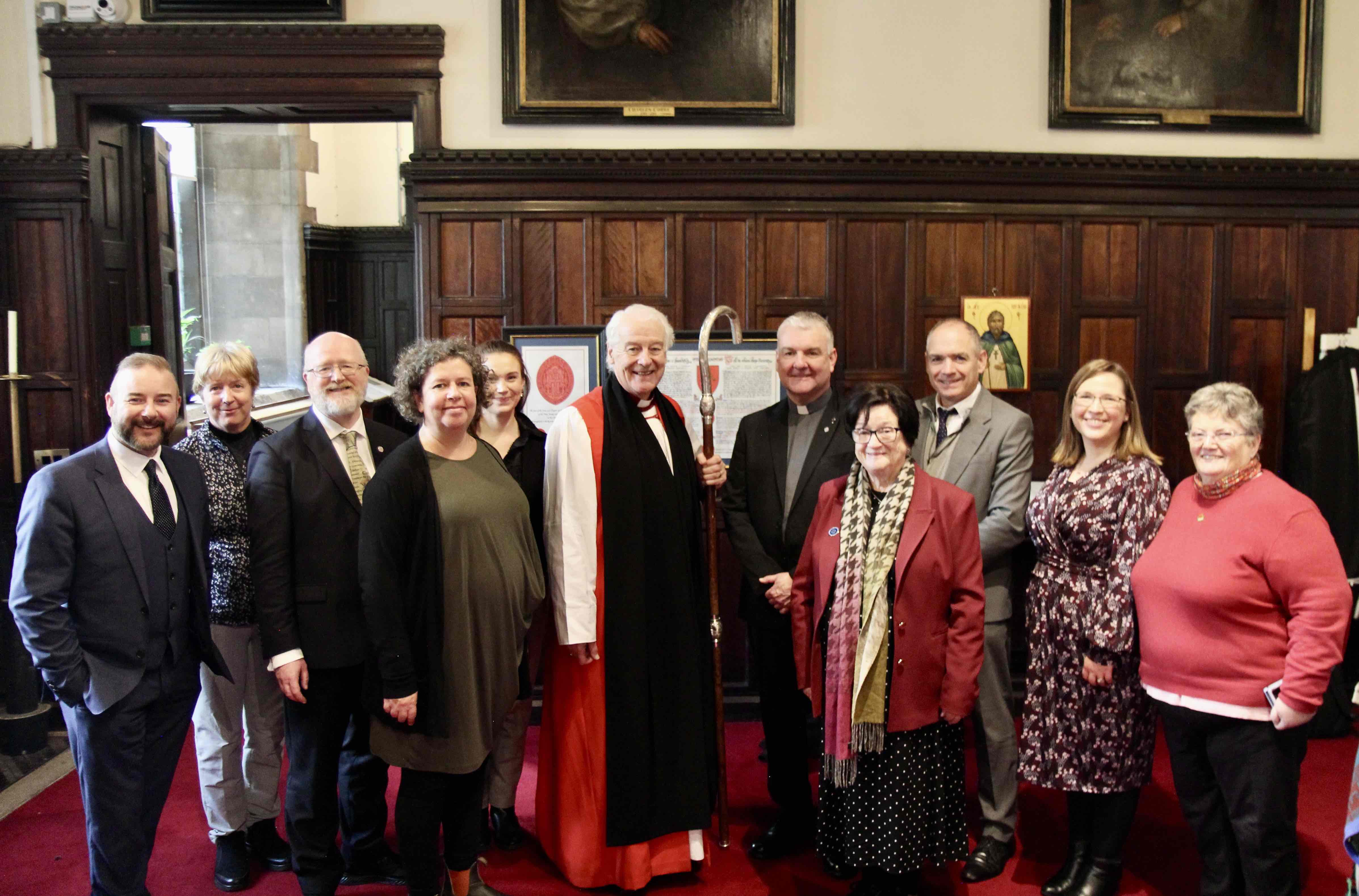 Archbishop Michael Jackson with speakers the Revd Mike Buchanan and Sara Hakim and special guests.
