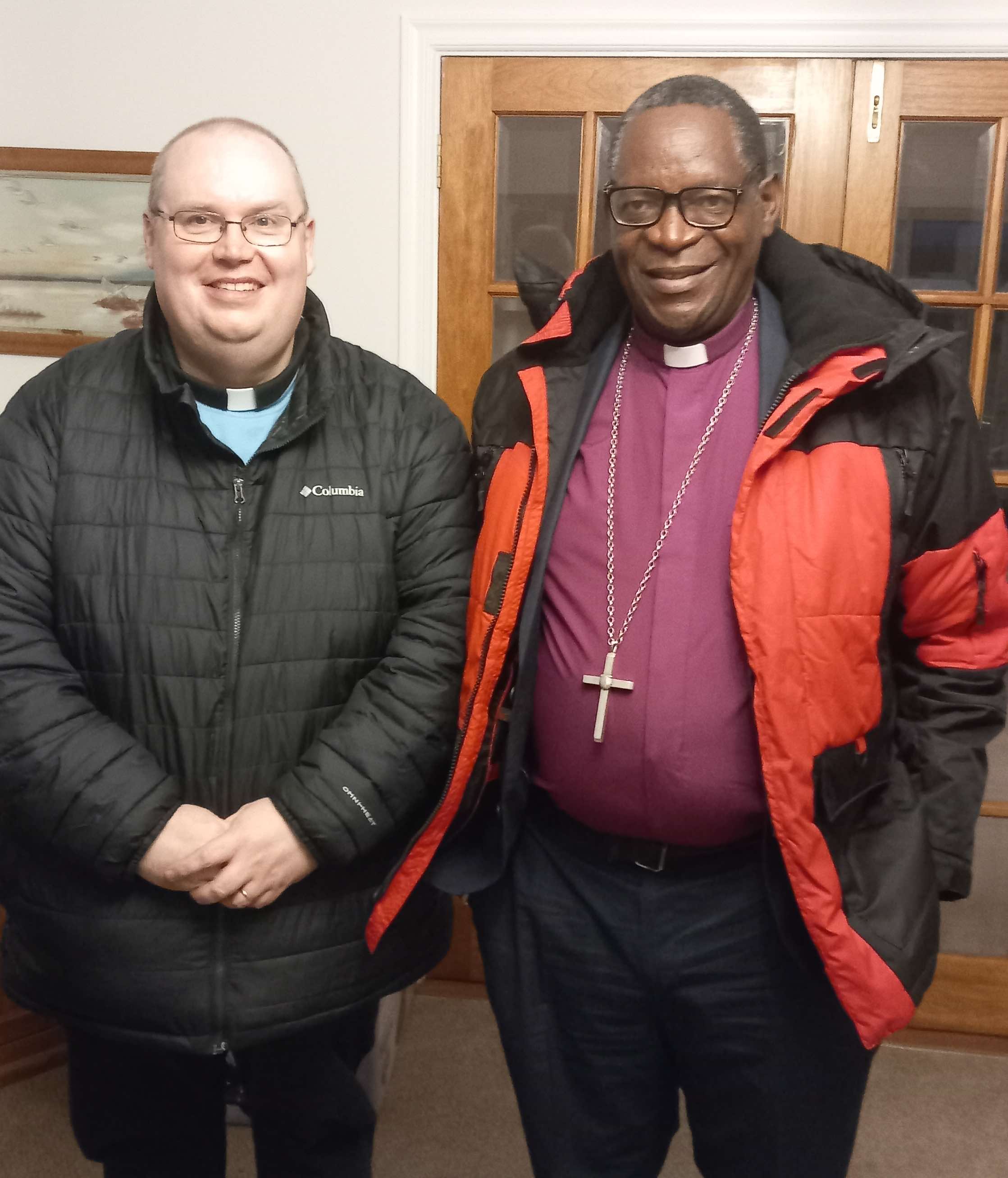 The Revd Conor O'Reilly and Bishop Given Gayla.