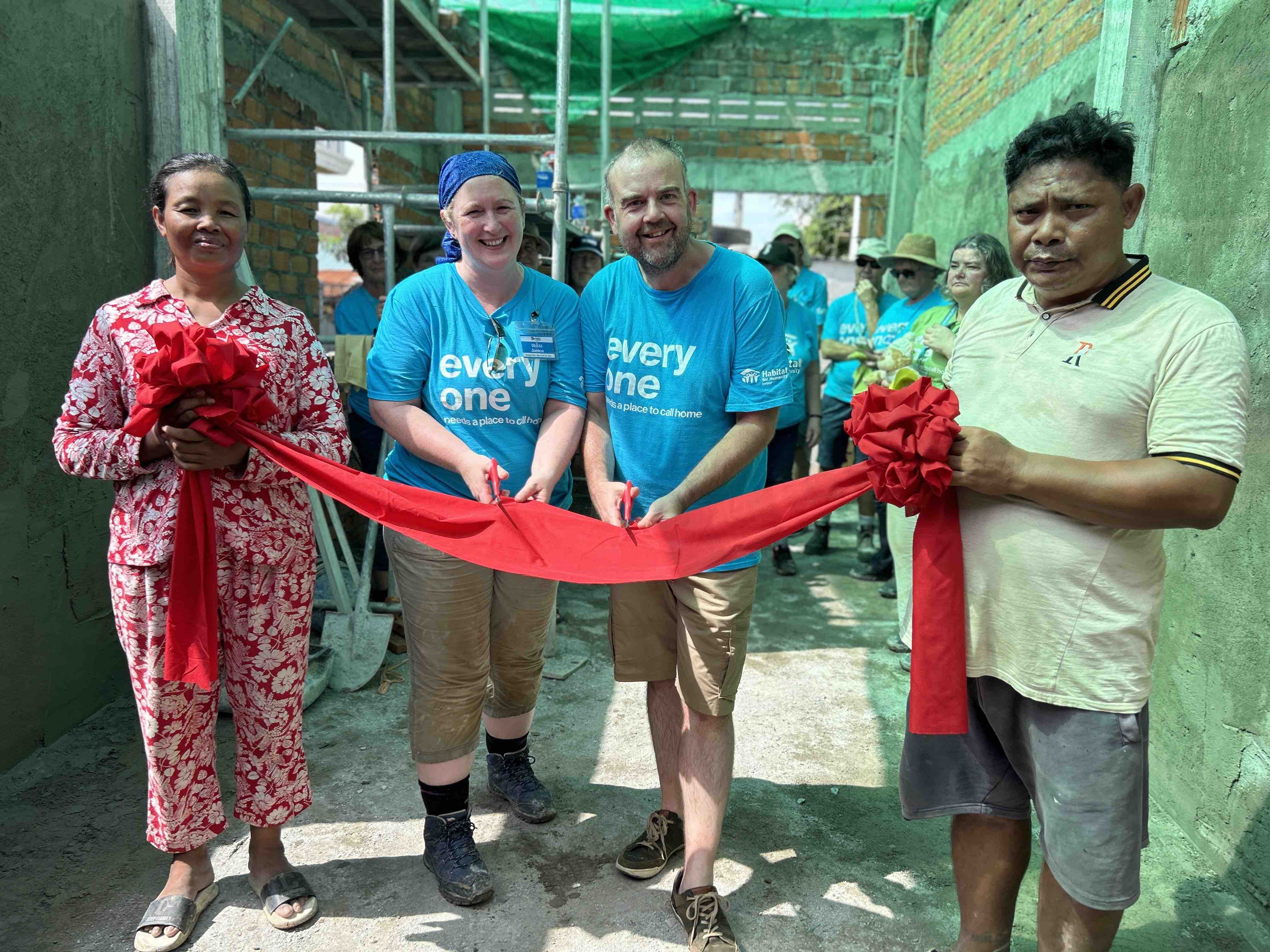 The handover ceremony with the Revd Colin and Janice and Sreymao and Kosal.