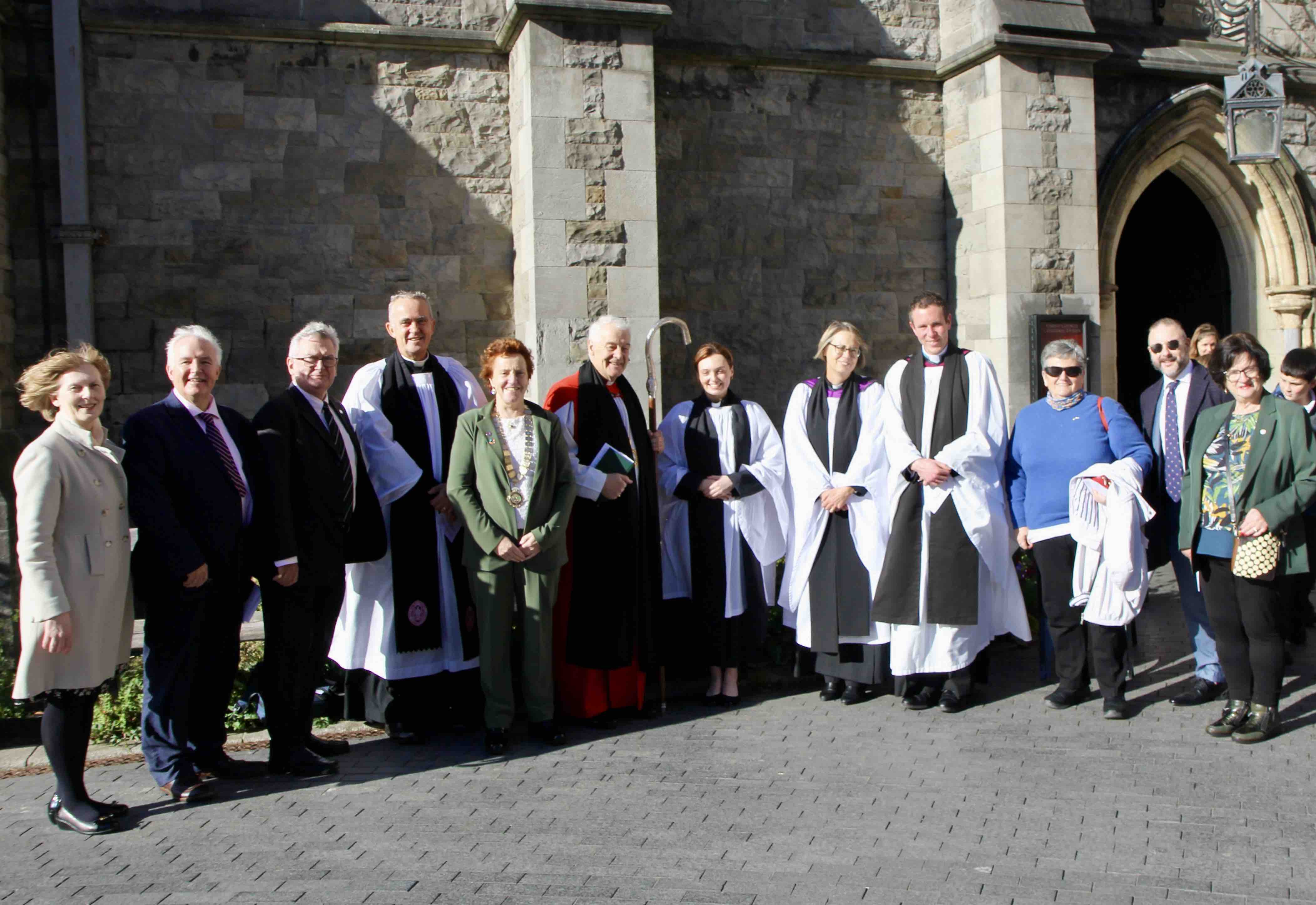 The Archbishop and the Dean with the invited guests.