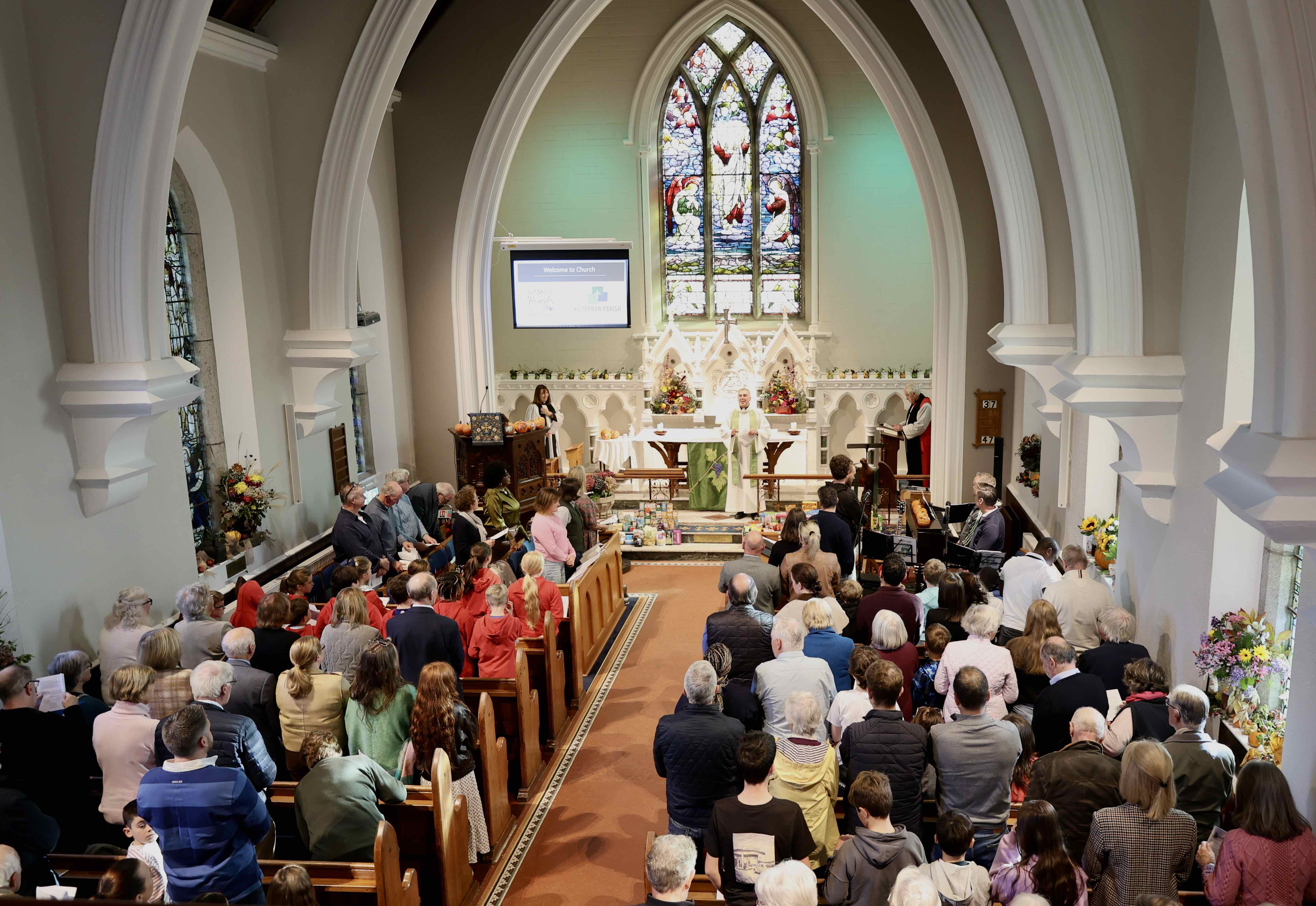 Kilternan Parish Church was full for the Harvest celebration.