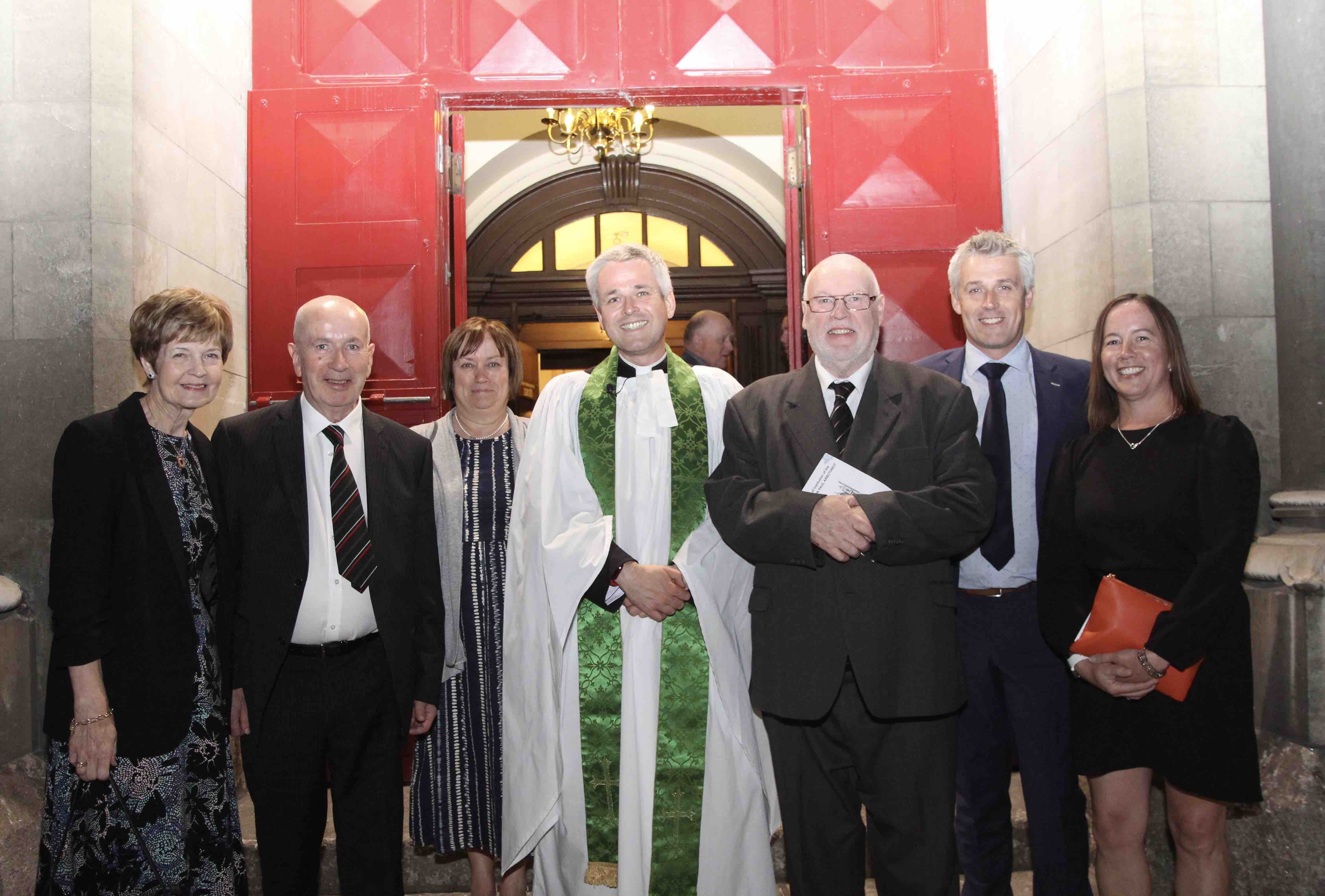 The new Vicar of St Ann's, Canon Paul Arbuthnot, with his family.