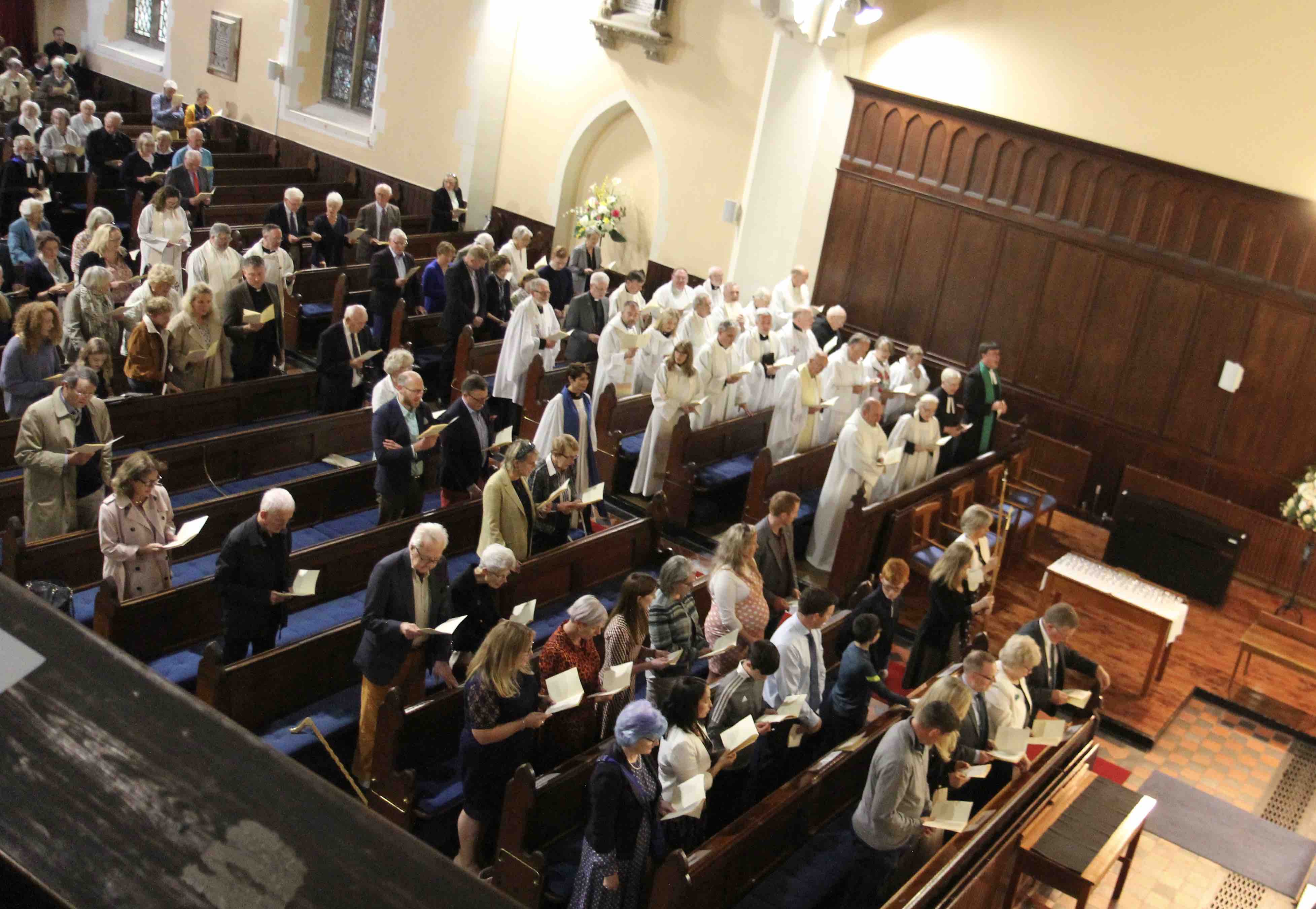 A section of the congregation in Zion Parish Church.