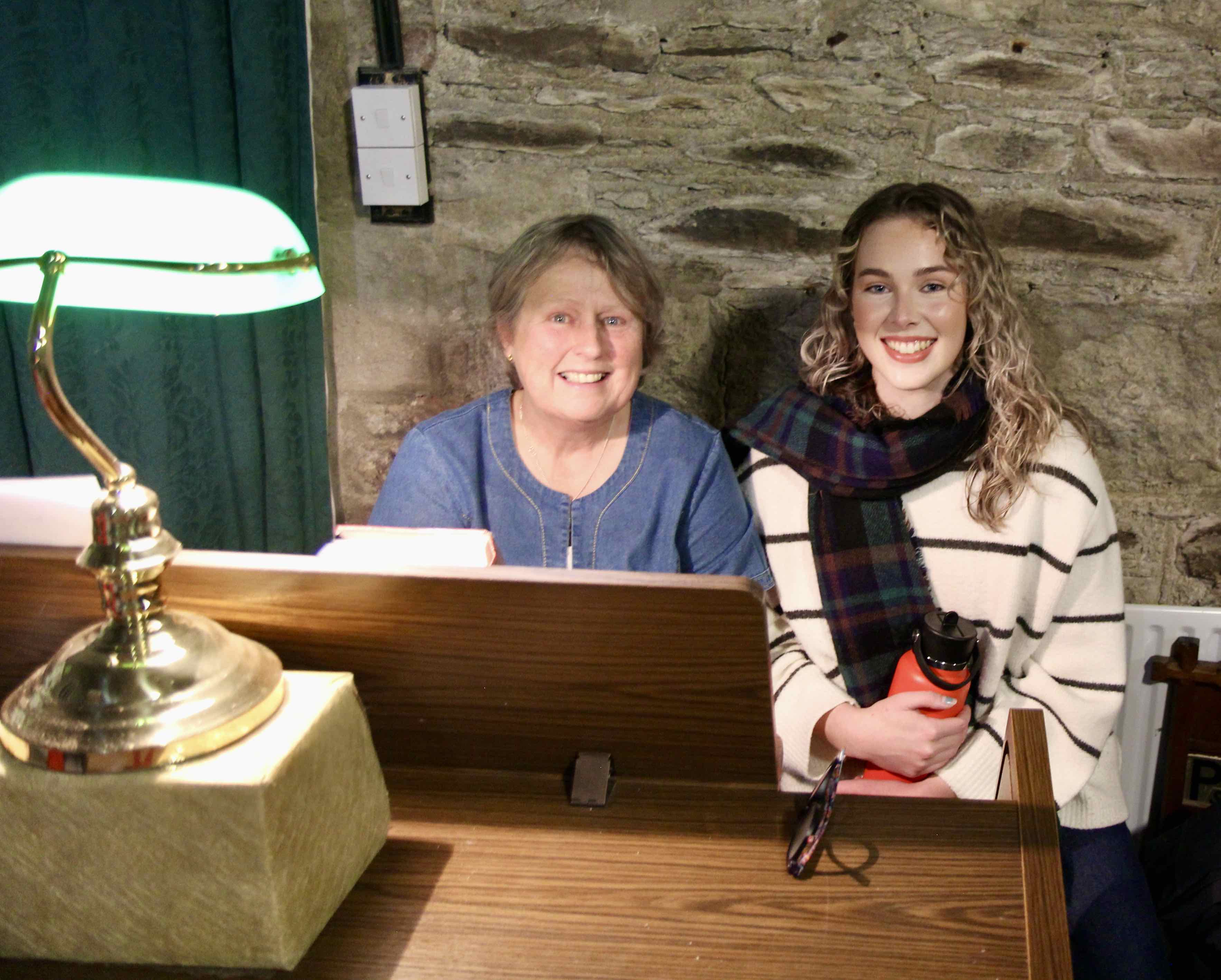 Organist Charlotte O'Brien and soloist Maria Gorman.