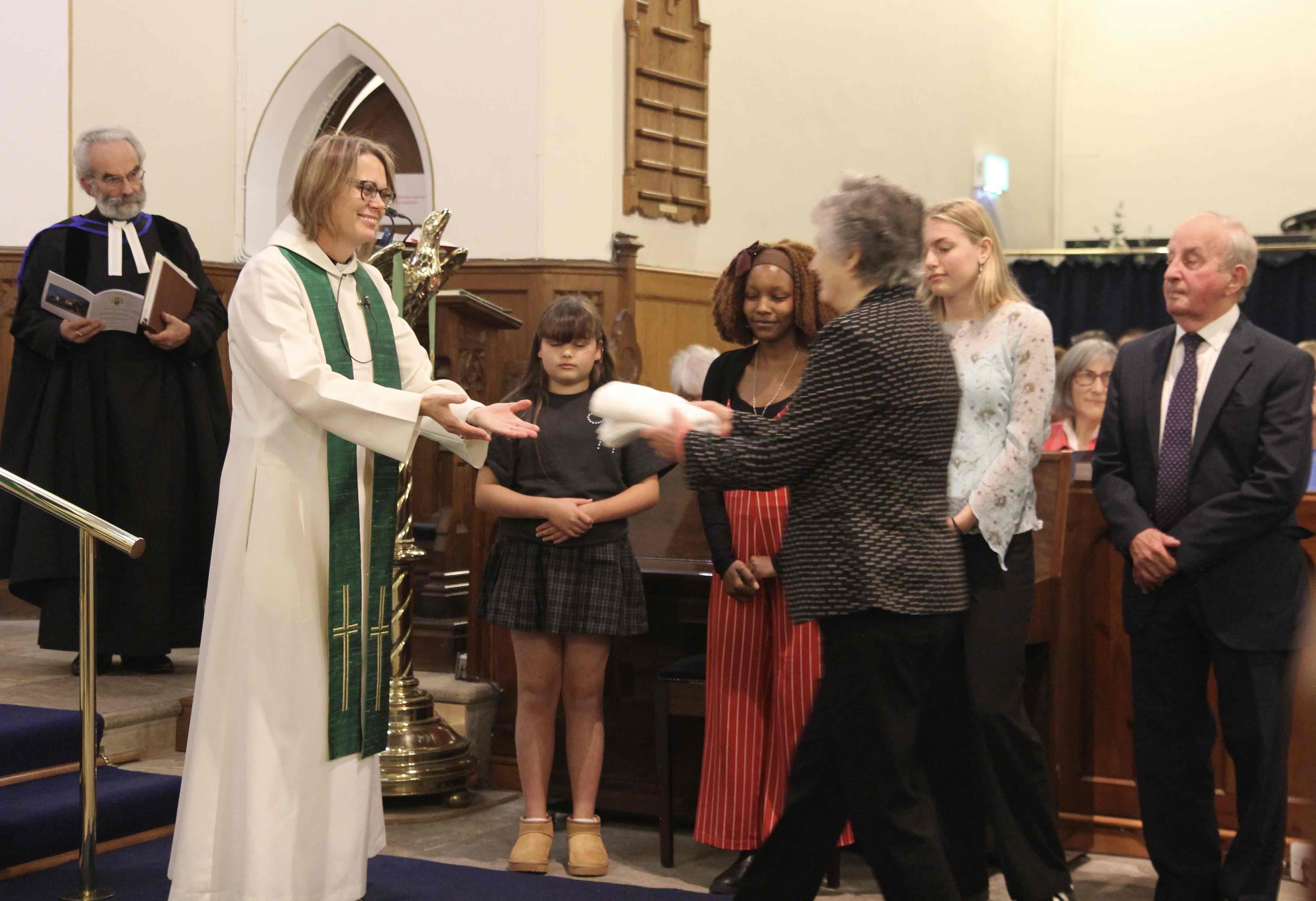 Presenting the symbols of ministry.