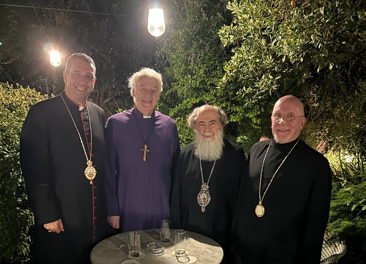 Archbishop Hosam Naoum, Archbishop Michael Jackson, Patriarch Theophilus III and Bishop Peter Eaton of South Florida.