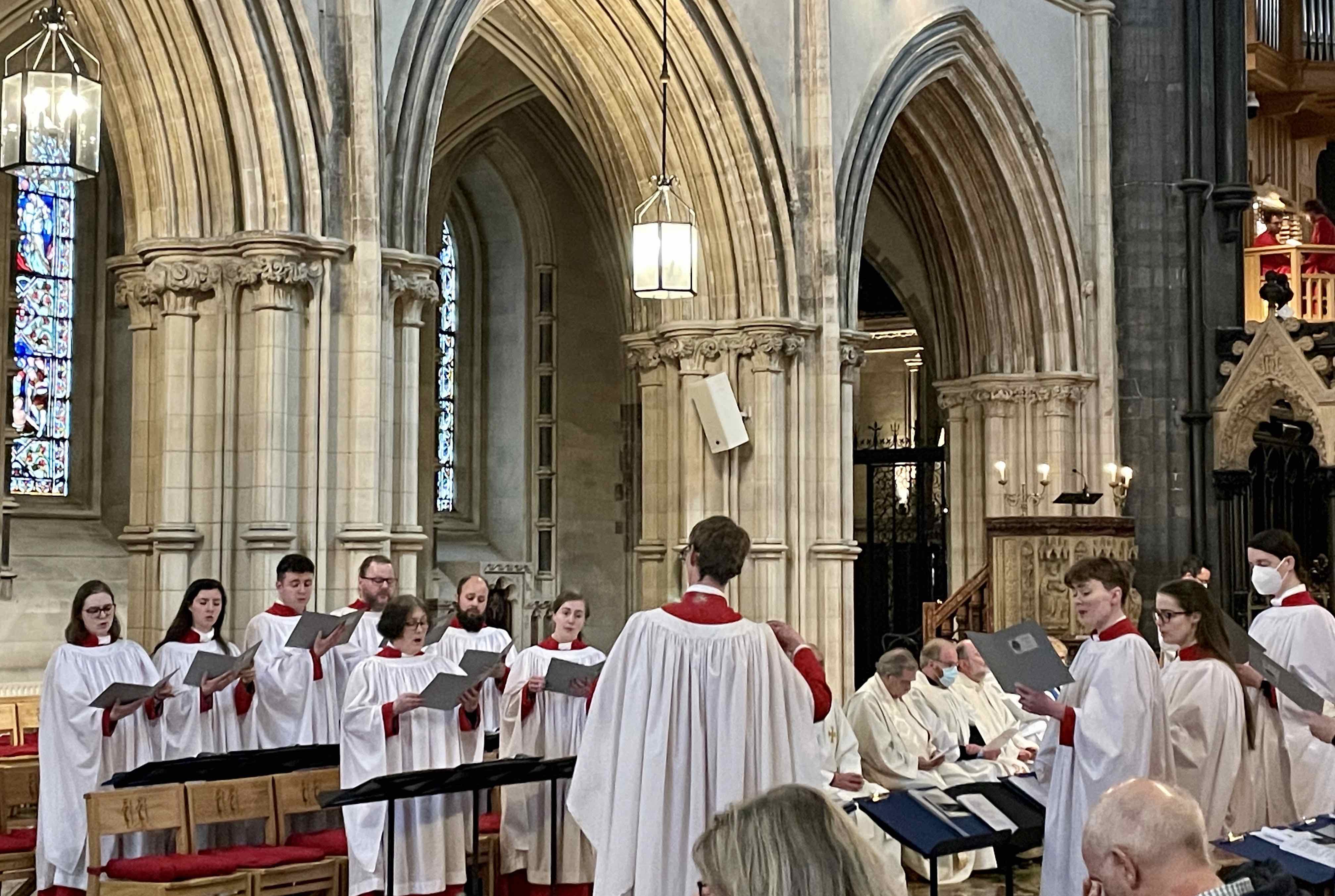 The Choir of Christ Church Cathedral at the Chrism Eucharist on Maundy Thursday.