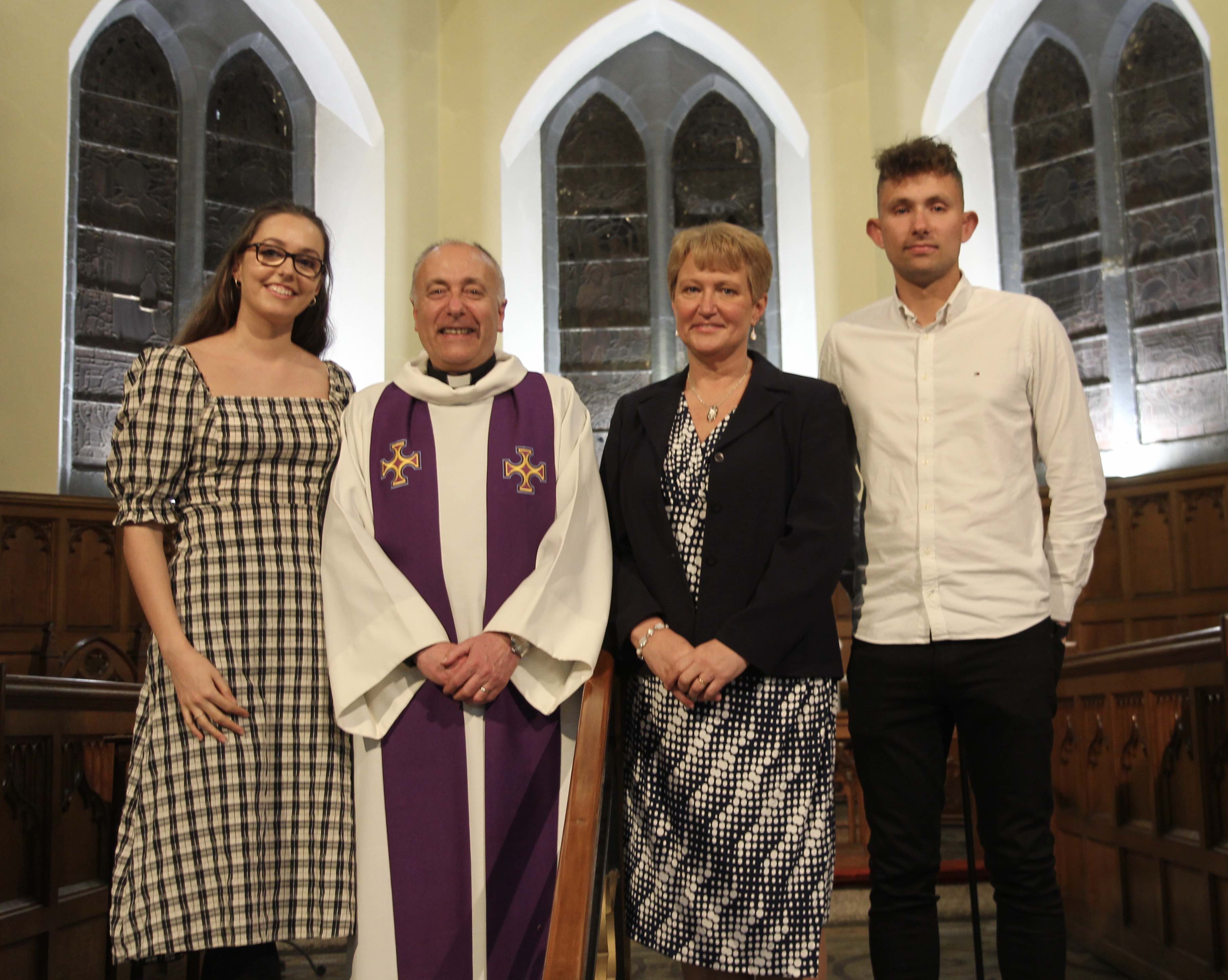 Canon Leonard Ruddock with his wife Hazel and their children Amanda and Gary.