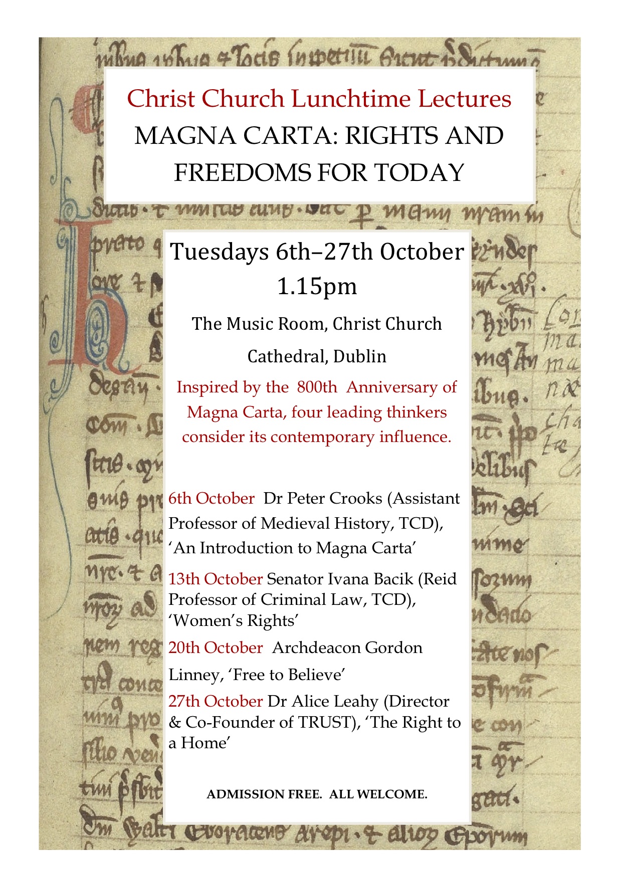 Magna Carta Lecture Poster