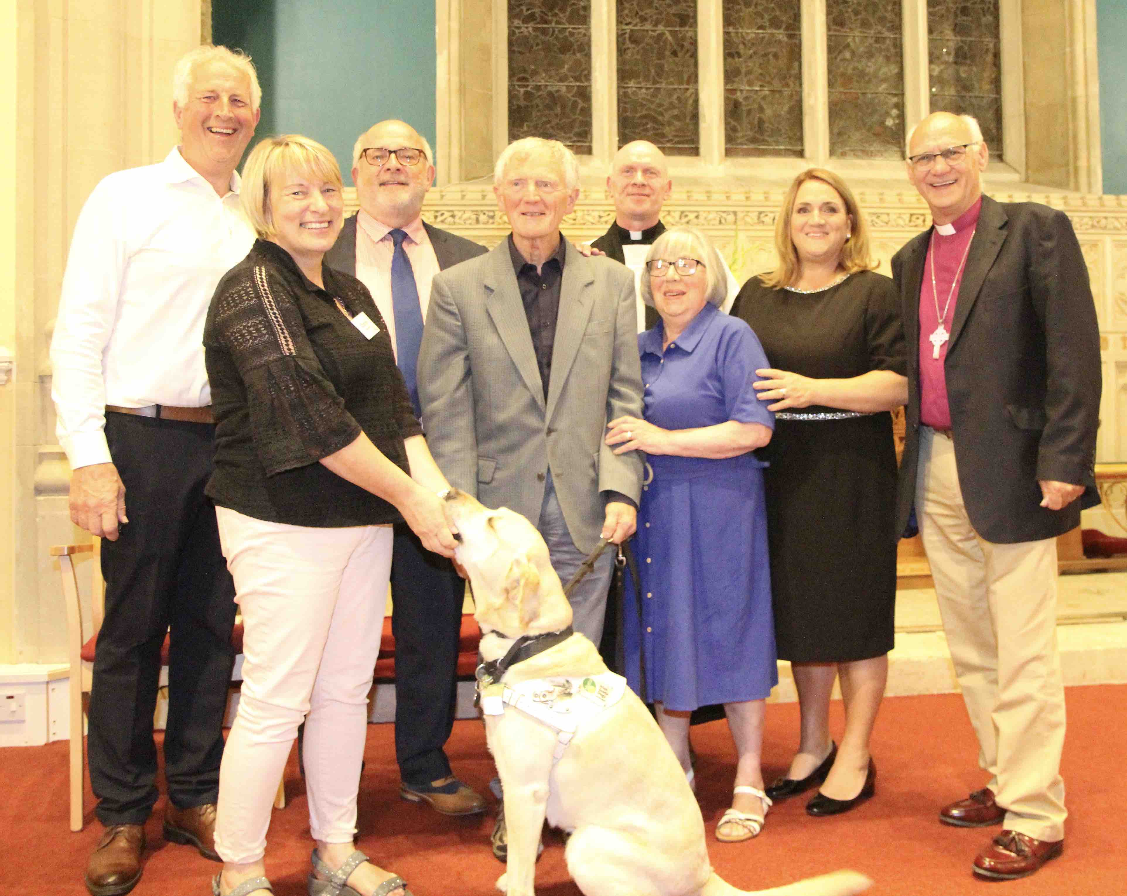 Canon Tom O'Brien with the Trustees of Crinken.